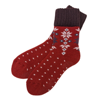 Thermal Snow Crystal Slipper Crew with Grips Unisex Large - CHERRYSTONEstyle