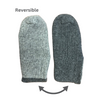 Recycled Wool-Blend Reversible Room Shoes | UNISEX | KIDS 2T, Adult M or L | Charcoal Gray / Gray - CHERRYSTONEstyle
