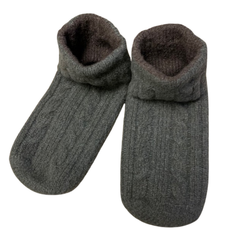 Thermal 3D Reversible Stretchable Cable Knit Slipper Socks | UNISEX | 4 Colors - CHERRYSTONEstyle