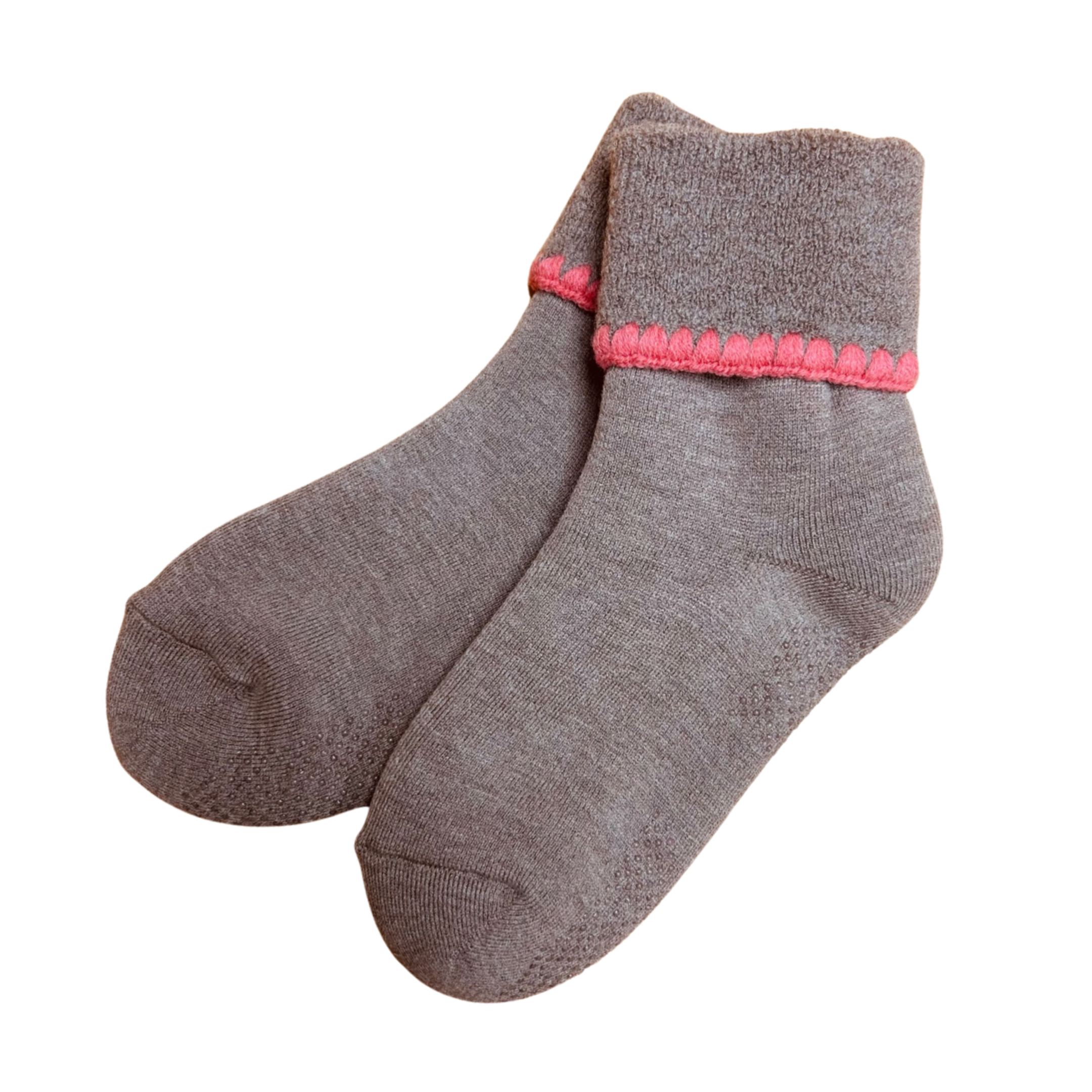 Slipper Cuff Socks With Grips - CHERRYSTONEstyle