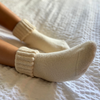 Airy Grace Organic Cotton Ribbed Cuff Crew Socks | Medium or Large - CHERRYSTONEstyle