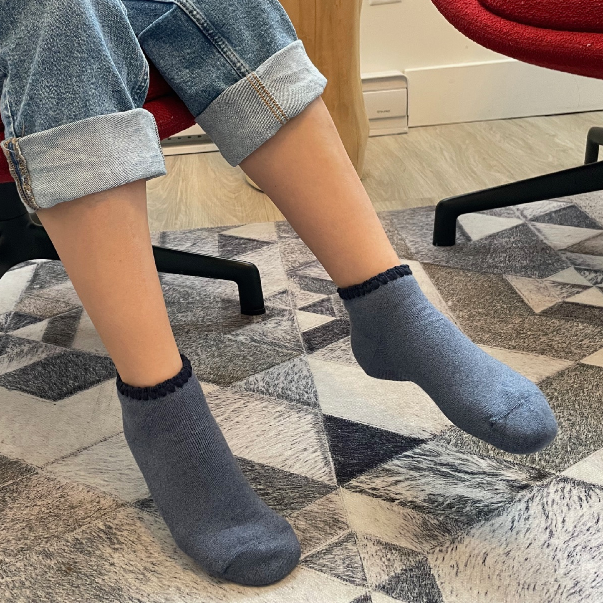 Handcrafted Silk Blend Slipper Socks With Grips Unisex - CHERRYSTONEstyle