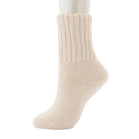 Airy Grace Organic Cotton Ribbed Cuff Crew Socks | Medium or Large - CHERRYSTONEstyle