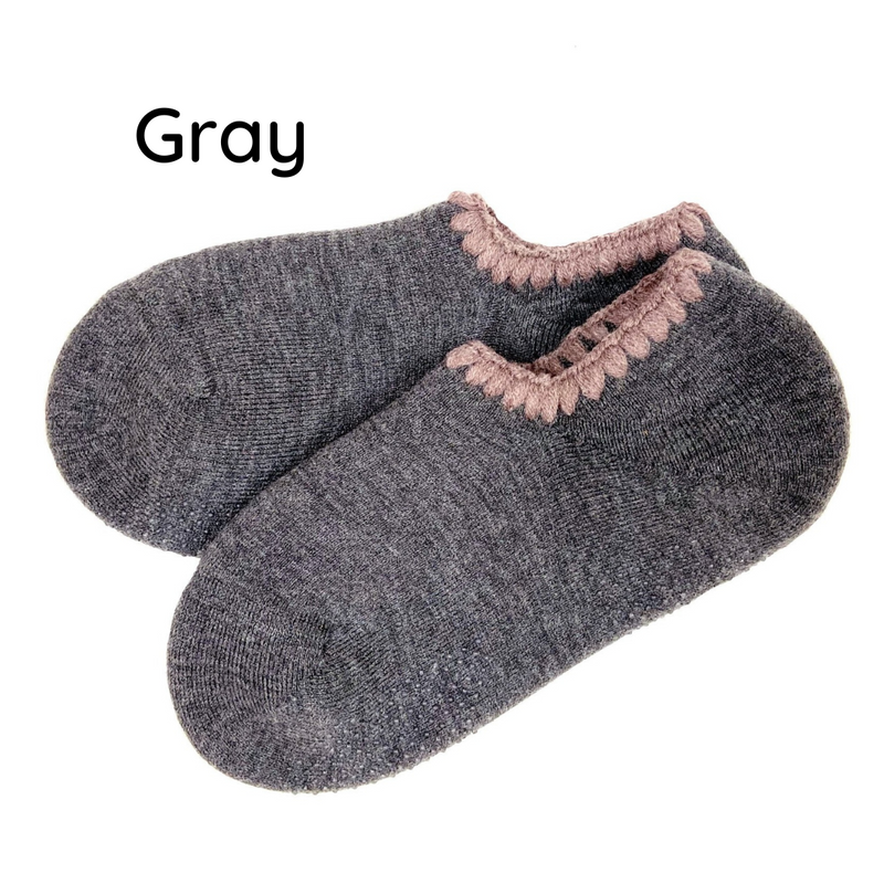 Matching His and Her Handcrafted Wool Slipper Socks Set with Grips | MEDIUM and LARGE | 4 Colors - CHERRYSTONEstyle