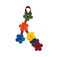 Leather Flower Charm | Bag Flower Charm | Purse Charm | Multi Color - CHERRYSTONEstyle
