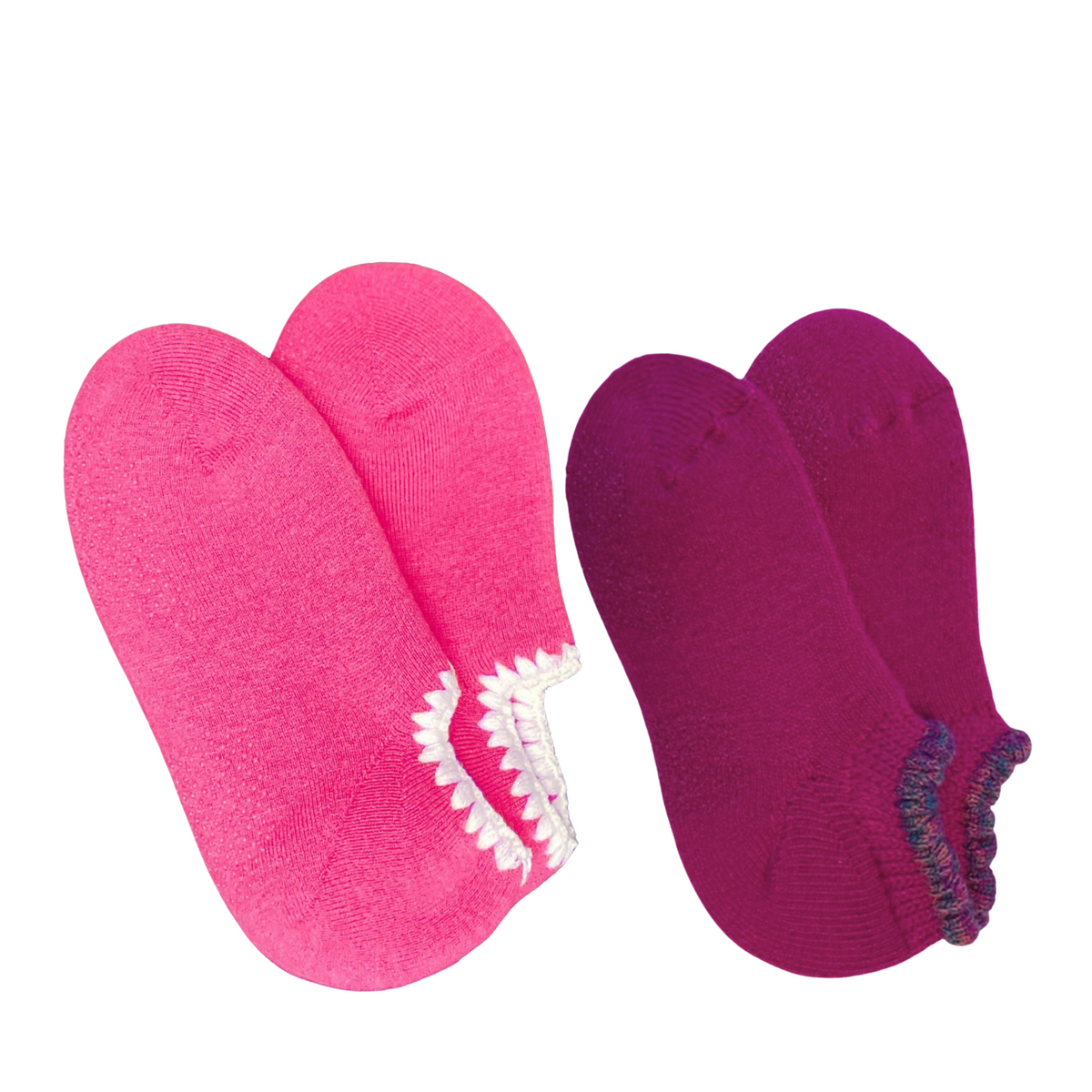 2 PAIRS of Handcrafted Wool Slipper and Thermal Soft-Opening Short Slipper Socks | With Grips | Medium. Stylish wool blend slipper socks with plush cushioning and heat-retaining brushed inner pile. Soft outer, secure grips on the soles, and fluffy trim for added comfort. Perfect gift ideas.