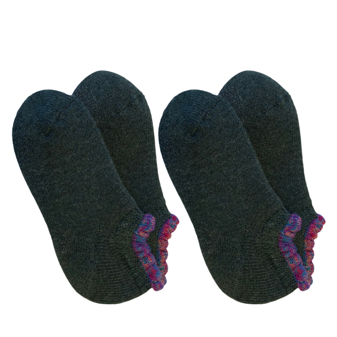 SPECIAL DEAL! 2 PAIRS | Thermal Slipper Socks With Grips Medium | 4 Colors - CHERRYSTONEstyle