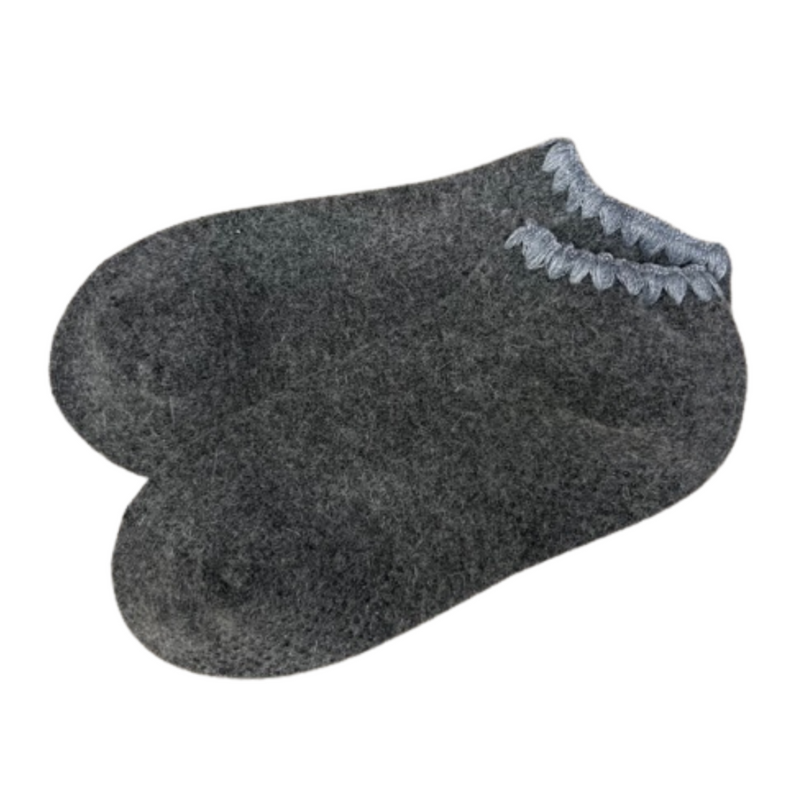 Handcrafted Slipper Socks Silky Angora | With Grips | Large | 4 Colors - CHERRYSTONEstyle
