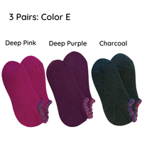 3 PAIRS ASSORTED PACK | Thermal Short Slipper Socks | With Grips | Medium - CHERRYSTONEstyle