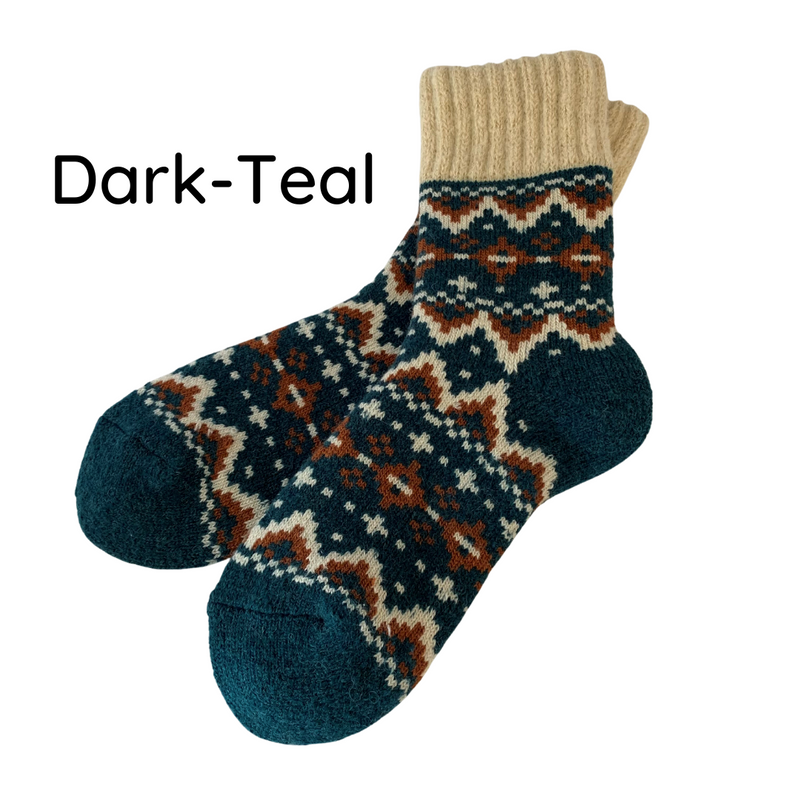 Thermal Nordic Merino Wool Blend Slipper Socks | UNISEX | 2 Colors - CHERRYSTONEstyle