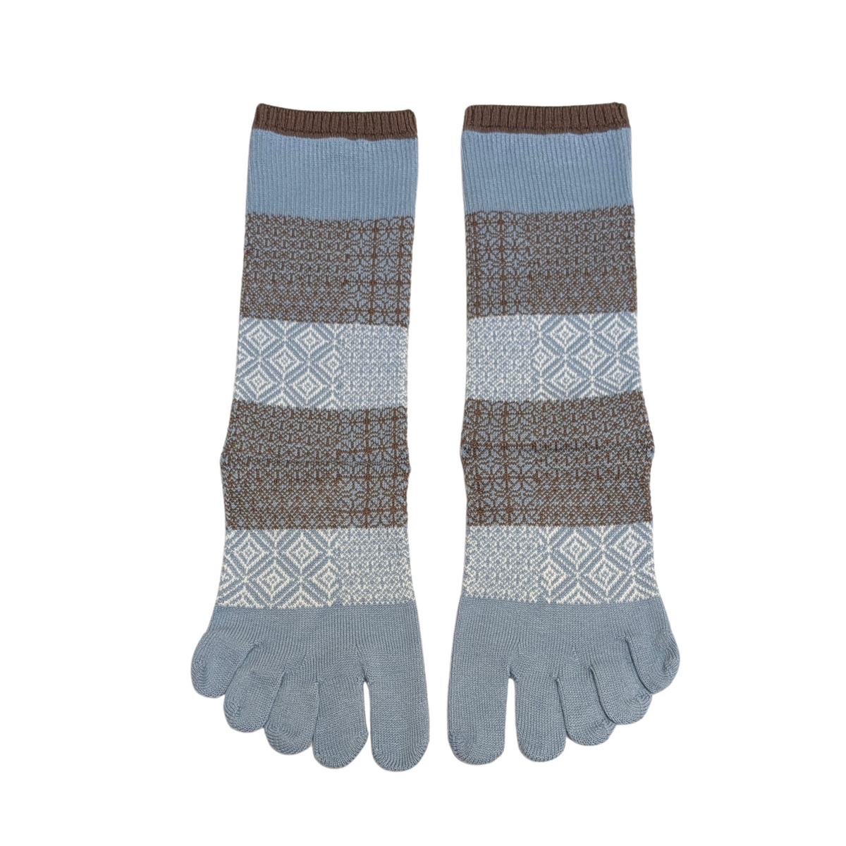 Cotton Blend 3D 5-Toe Socks Japanese Traditional Pattern Medium - CHERRYSTONEstyle