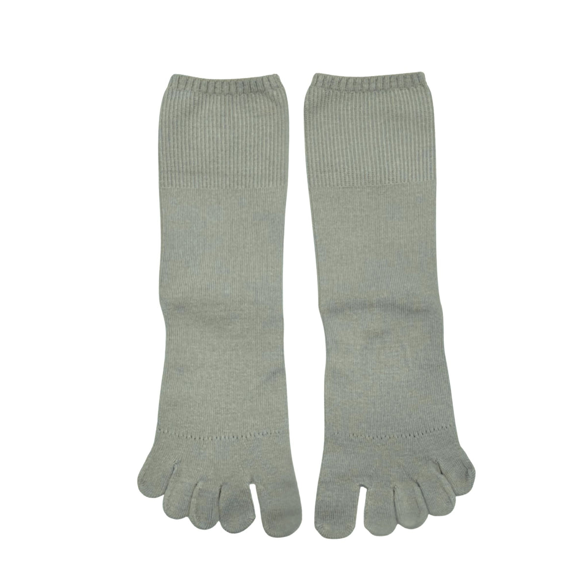 Organic cotton 5-toe socks, khaki