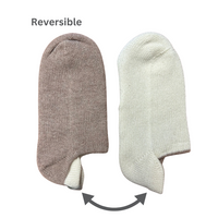 Organic Cotton Natural Dyes 3D Reversible Socks | Size M | Coffee / Off-White - CHERRYSTONEstyle