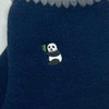 Handcrafted Panda Embroidery Wool Crew Socks | Medium | 2 colors - CHERRYSTONEstyle