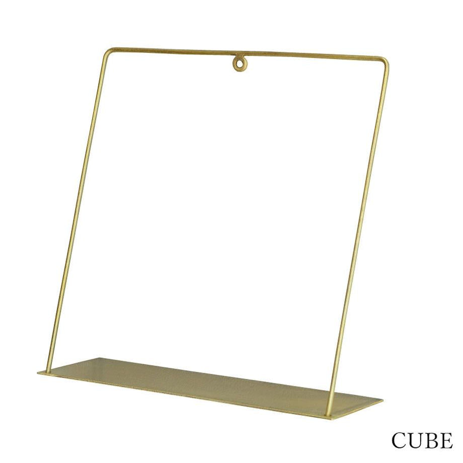 Wall Brass Shelf | Globe, Cube, or Triangle - CHERRYSTONEstyle