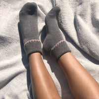 Handcrafted Wool Cuff Socks | No Grip | Turn Cuff | 7 Colors - CHERRYSTONEstyle