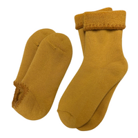 Earth Color Handcrafted Wool Slipper Socks and Crew Socks Set with Grips | LARGE | 2 Colors - CHERRYSTONEstyle