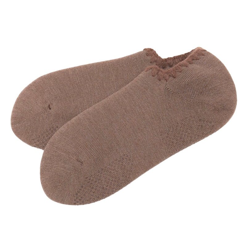 Handcrafted Wool Slipper Socks | With Grips | Large - CHERRYSTONEstyle