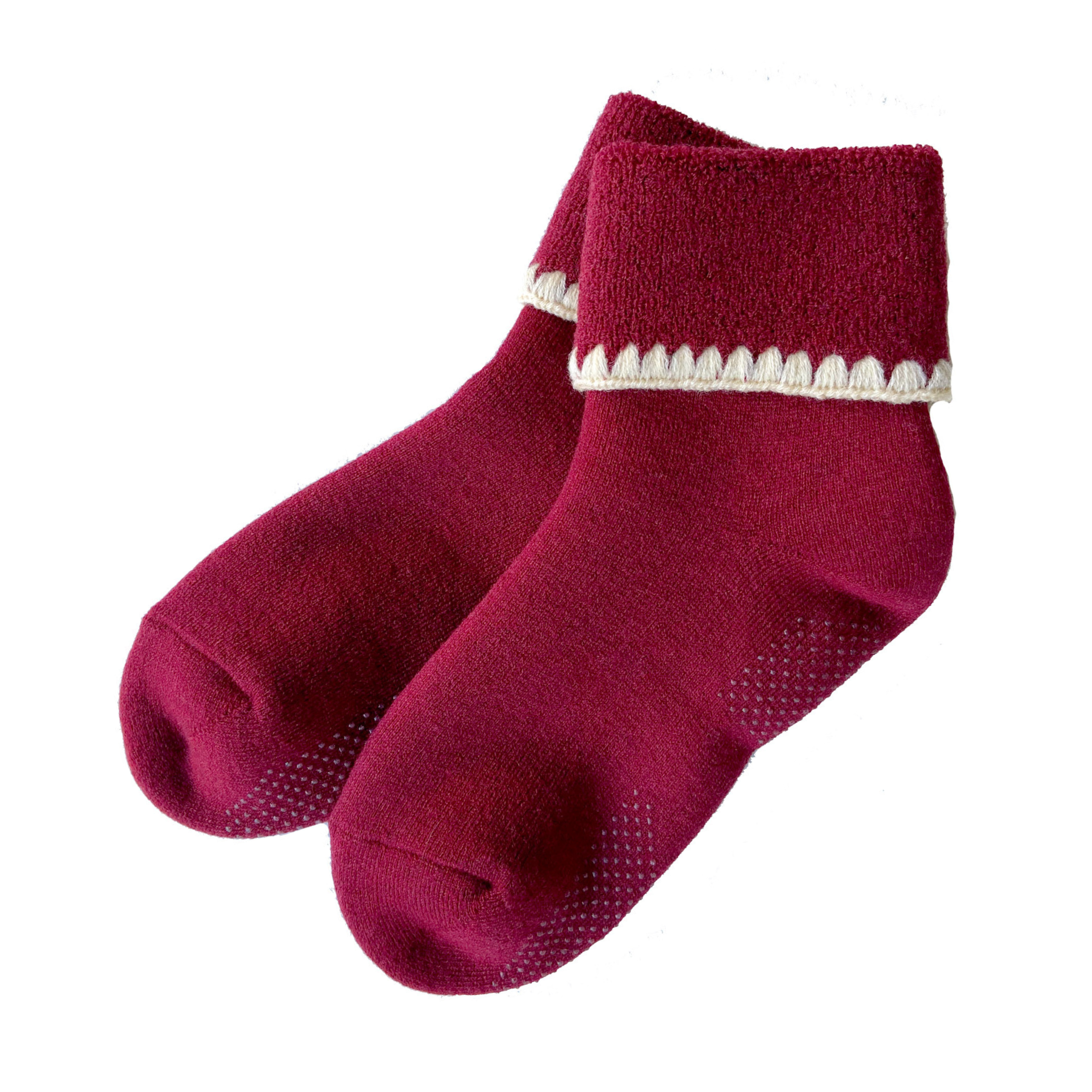 Slipper Cuff Socks With Grips - CHERRYSTONEstyle