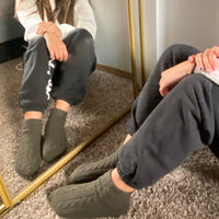 Thermal 3D Reversible Stretchable Cable Knit Slipper Socks | UNISEX | 4 Colors - CHERRYSTONEstyle