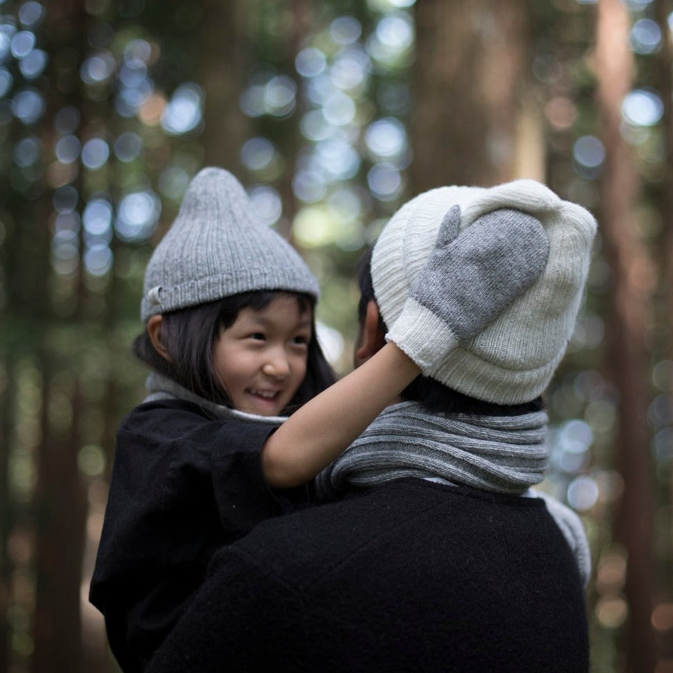 Brands We 🧡| Matching Family Beanies Set Recycled Wool-Blend Knit Beanie | UNISEX | Adult and Kids Size Set | Charcoal Gray - CHERRYSTONEstyle