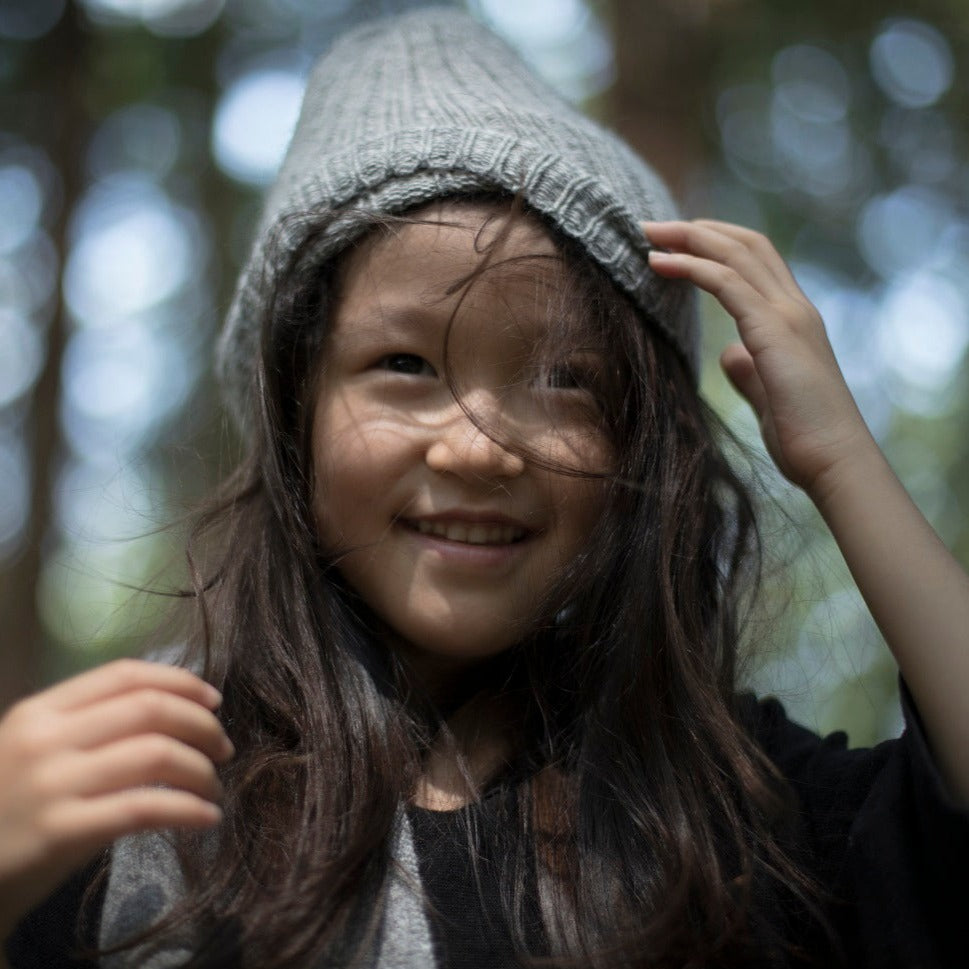 Brands We 🧡| Matching Family Beanies Set Recycled Wool-Blend Knit Beanie | UNISEX | Adult and Kids Size Set | Charcoal Gray - CHERRYSTONEstyle