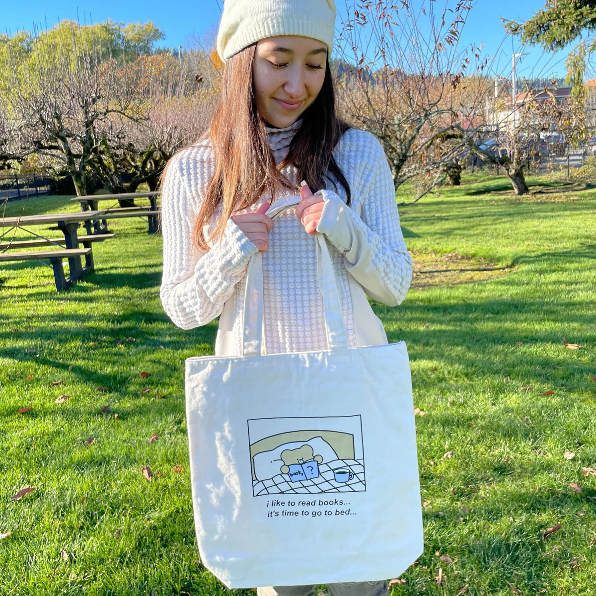 Eco-Friendly Cute Bear Design Tote - CHERRYSTONEstyle