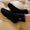 SPECIAL DEAL! 2 PAIRS | Handcrafted Panda Embroidery Wool Crew Socks | Medium | 2 colors set - CHERRYSTONEstyle