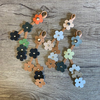 Snap Leather Flower Charm | Bag Flower Charm | Purse Charm | Handmade | Multi Color | 6 Colors - CHERRYSTONEstyle