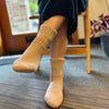 Airy Grace Organic Cotton Ribbed Cuff Crew Socks | Medium or Large - CHERRYSTONEstyle