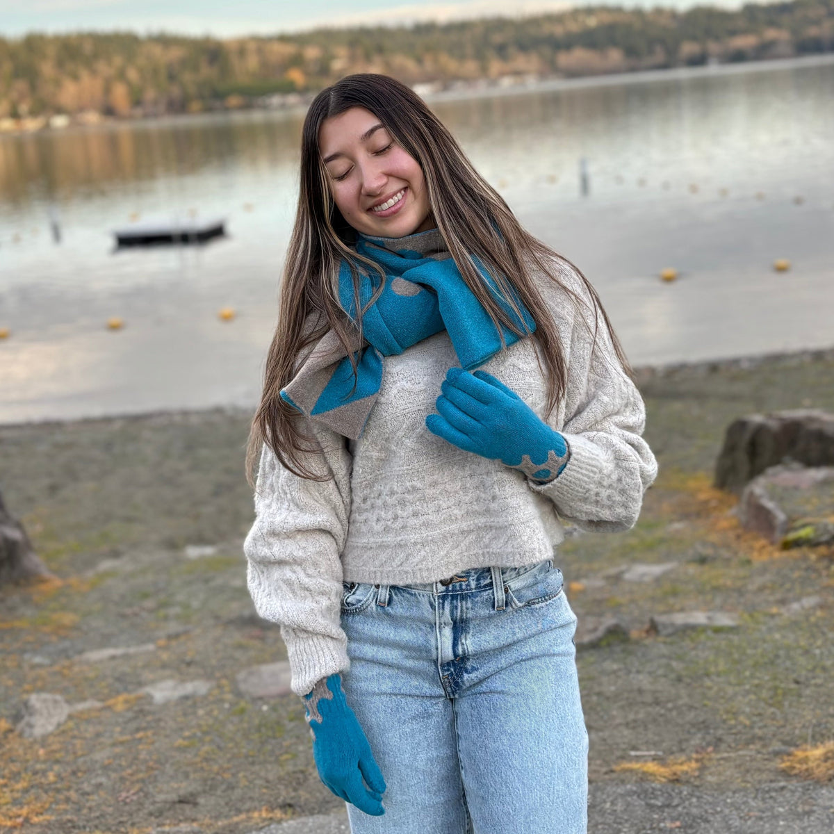 Thermal Self-Heating Dots Gloves - CHERRYSTONEstyle