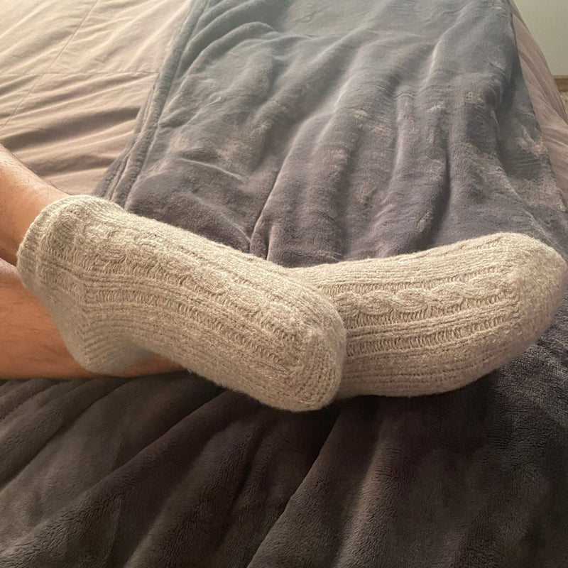 Thermal 3D Reversible Stretchable Cable Knit Slipper Socks | UNISEX | 4 Colors - CHERRYSTONEstyle