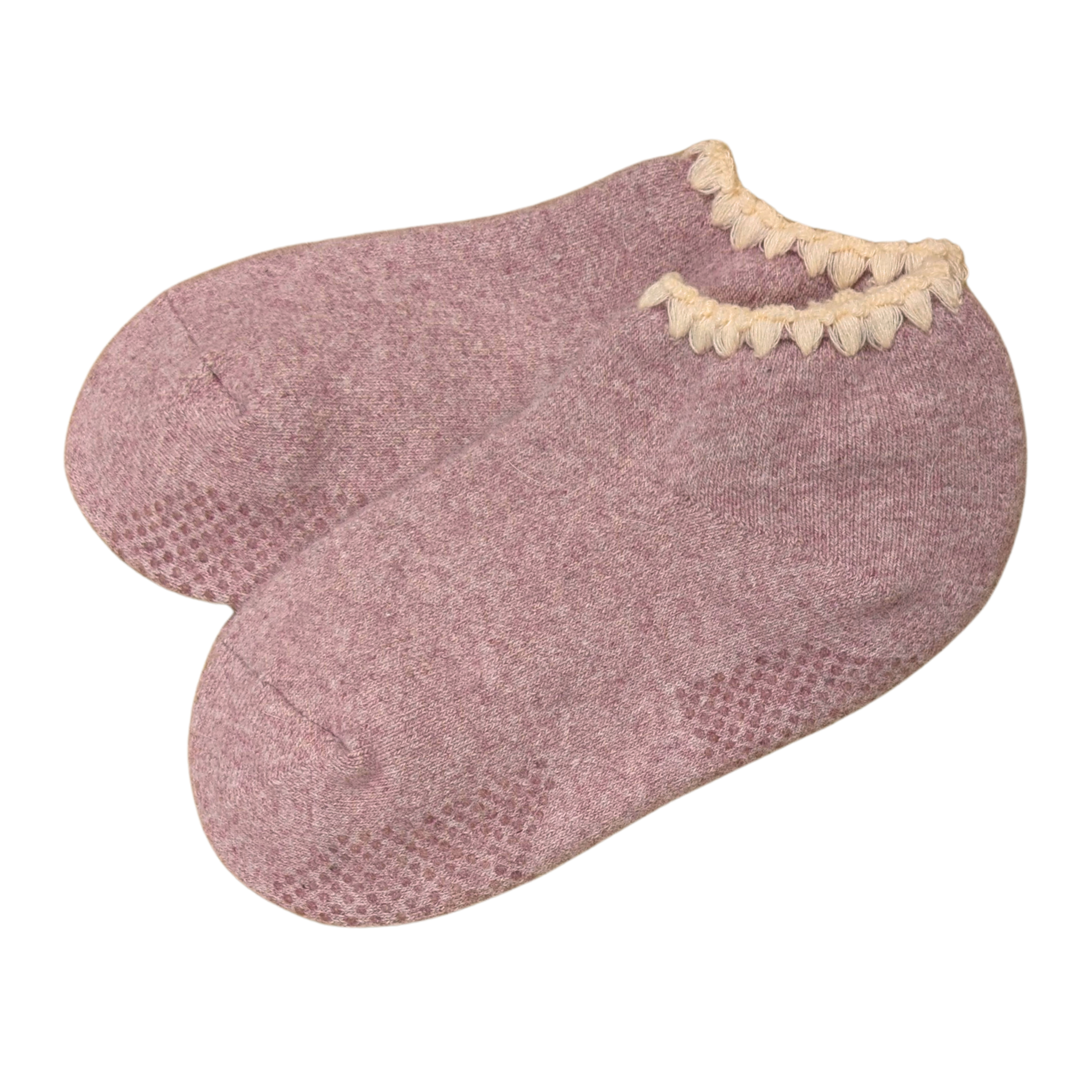 Handcrafted Angora Slipper Socks | With Grips | Medium - CHERRYSTONEstyle