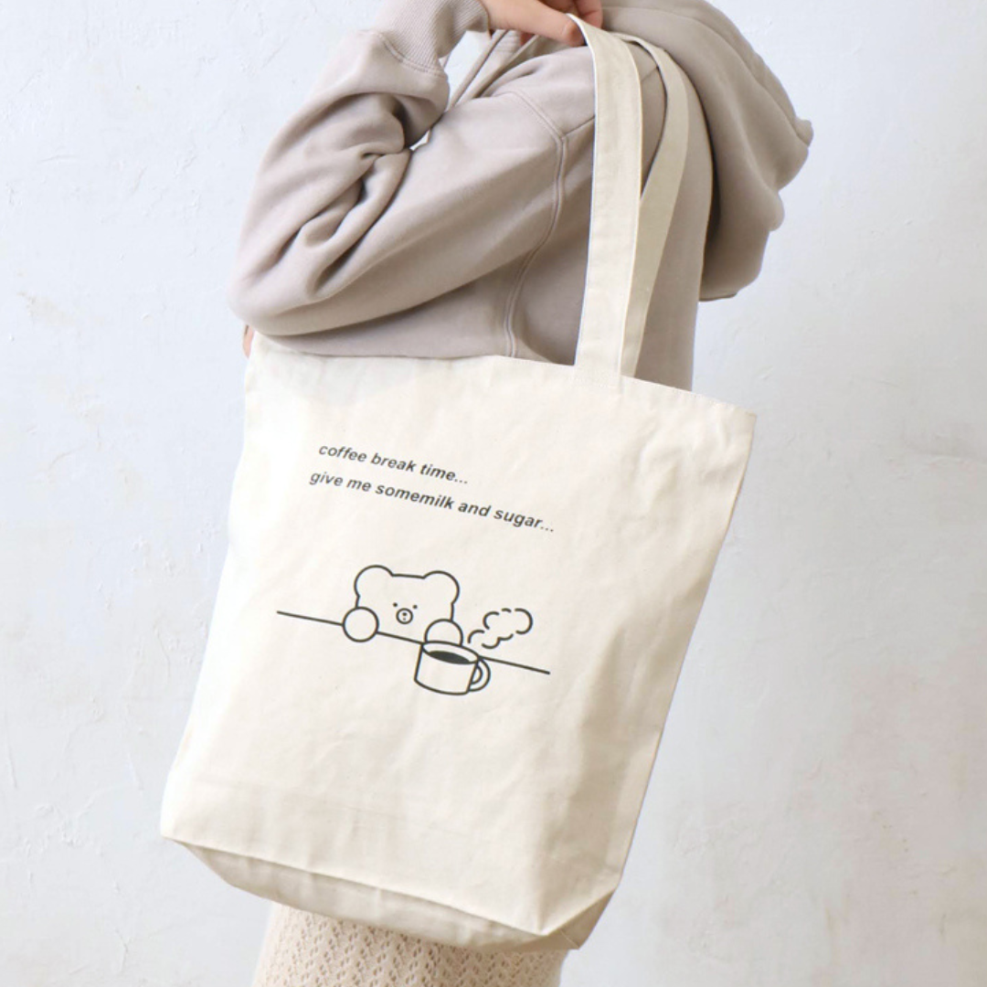 Upcycled Eco-Friendly Bear Life Design Tote | 4 Styles
