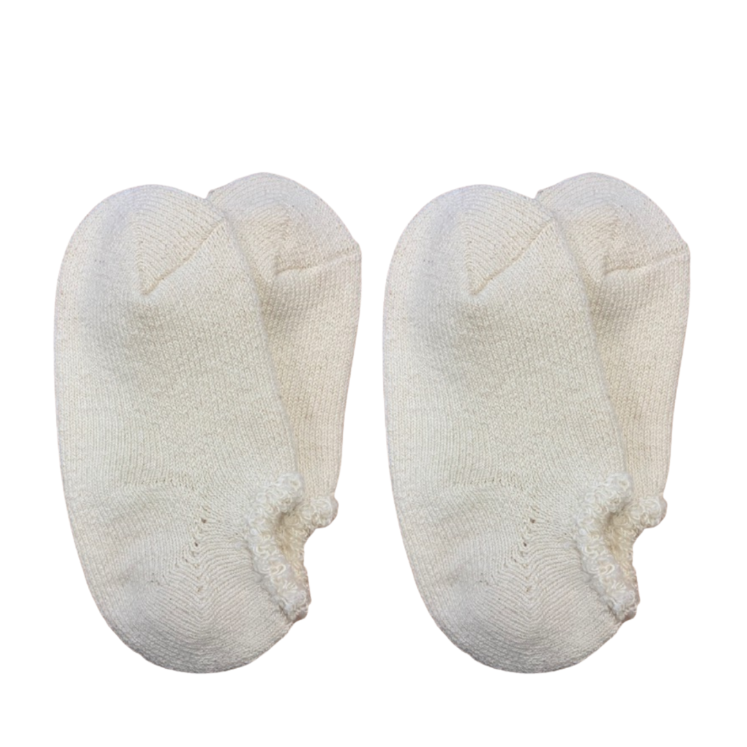 SPECIAL DEAL! 2 PAIRS | Organic Cotton Slipper Socks with Fuzzy Trim | 2 Colors - CHERRYSTONEstyle