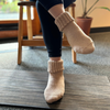 Airy Grace Organic Cotton Ribbed Cuff Crew Socks | Medium or Large - CHERRYSTONEstyle