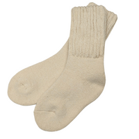 Airy Grace Organic Cotton Ribbed Cuff Crew Socks | Medium or Large - CHERRYSTONEstyle