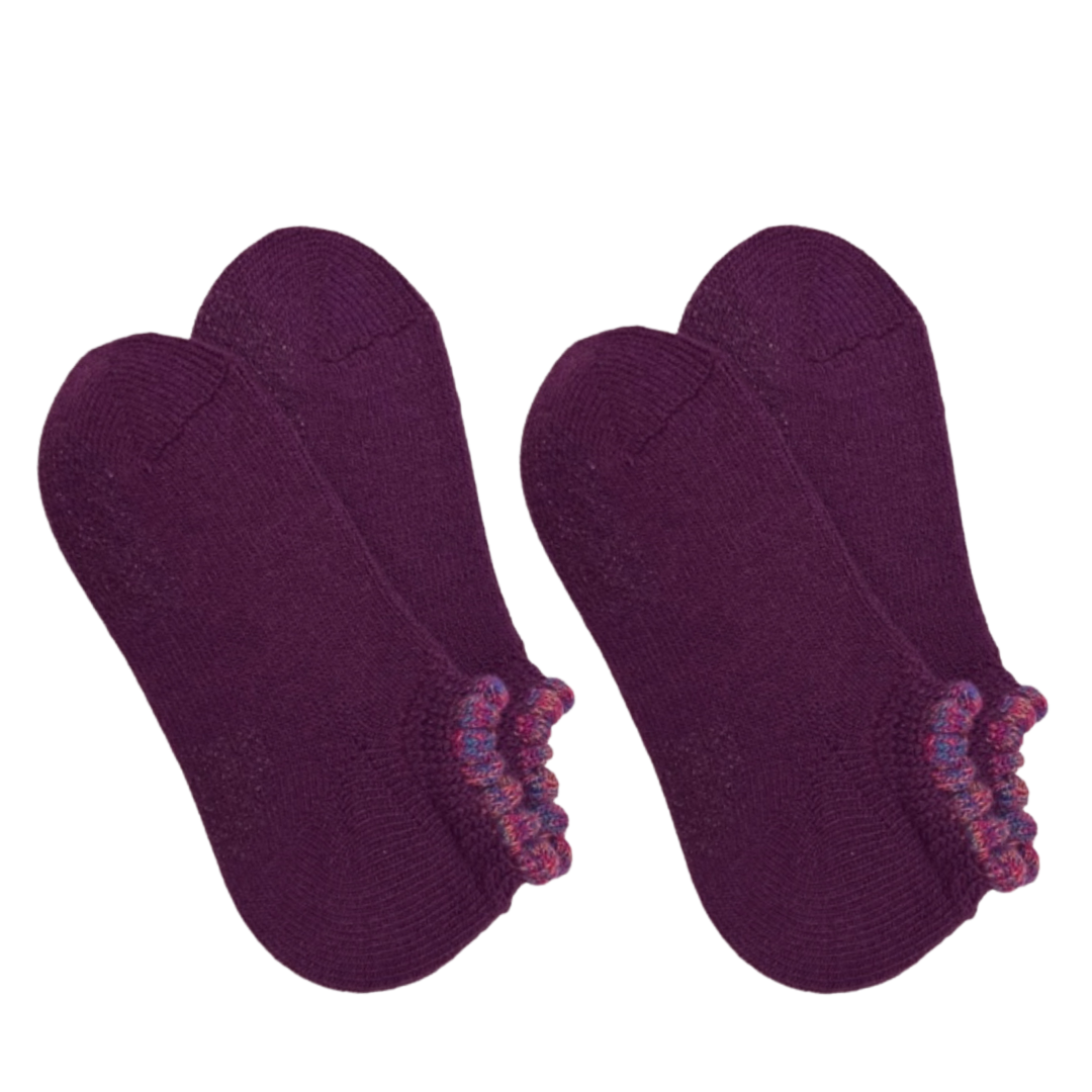 SPECIAL DEAL! 2 PAIRS | Thermal Slipper Socks With Grips Medium | 4 Colors - CHERRYSTONEstyle