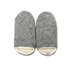 Recycled Wool-Blend Reversible Slipper Socks | UNISEX | KIDS 2T, Adult M or L | White / Gray - CHERRYSTONEstyle