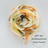 UPF 30+ Handwoven Cooling Fabric Linen Scarf on Loom | Flower Bouquet - CHERRYSTONEstyle