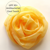 UPF 30+ Handwoven Cooling Fabric Linen Scarf on Loom | Square Yellow 
-CHERRYSTONEstyle