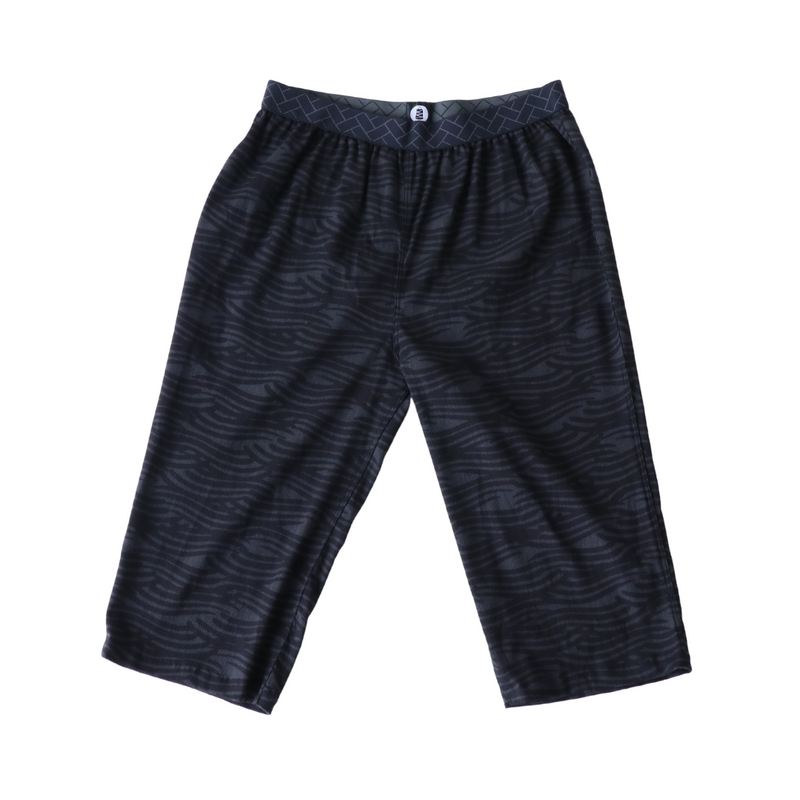 Cool, Stretchy, Comfy Steteco Lounge Pants | Unisex | Eternal Waves | Black - CHERRYSTONEstyle