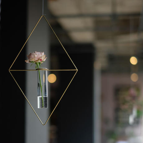 Wall Brass vase | Round, Diamond, or Rectangle - CHERRYSTONEstyle