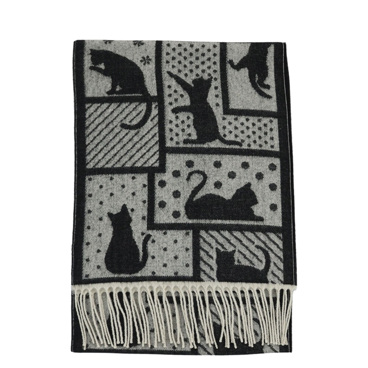 Cat Design Lightweight Winter Scarf