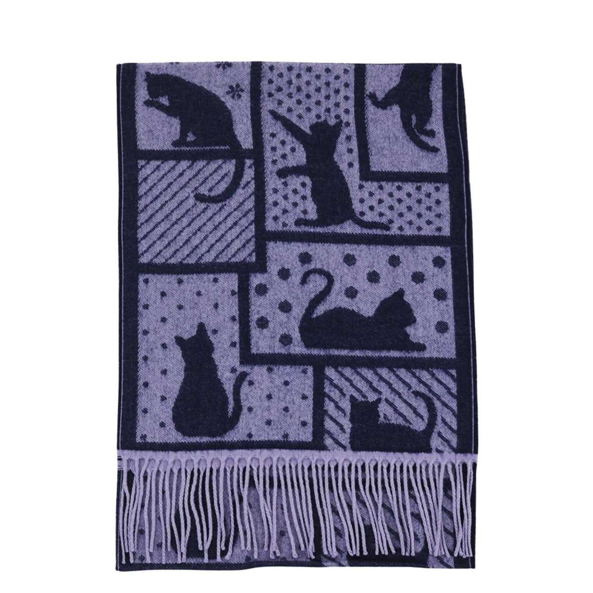 Cat Design Lightweight Winter Scarf