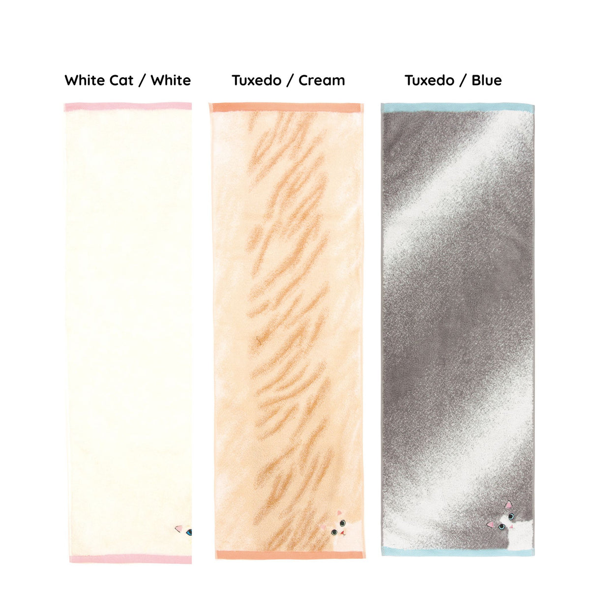 Cat face towels