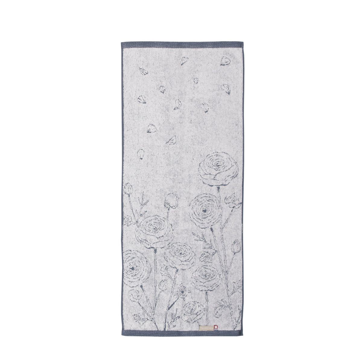Floral patterned towel on a white background
