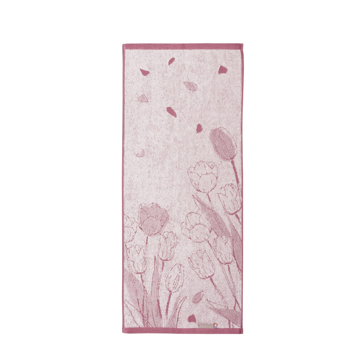 Floral patterned towel on a white background