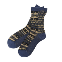 Nordic Jacquard Crew. Nordic Jacquard patterned socks are made from a cozy wool blend. These versatile, soft-textured socks are ideal for both office and casual wear, offering a stylish touch and comfortable fit for any occasion. CHERRYSTONEstyle