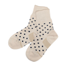 Organic Cotton Blend Polka Dot Everyday Crew Socks offer a soft touch with a stylish pop dot pattern. Designed to stay in place with a special heel design, relaxed fit, and stretchable cuff for added comfort. CHERRYSTONEstyle